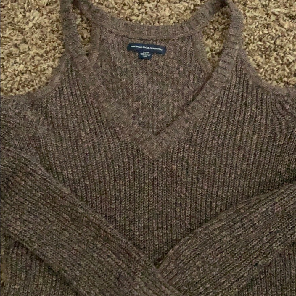 American eagle knitted cut out shirt